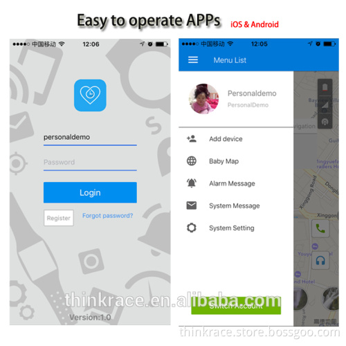 Customizable Google map gps tracking system for gps watch tracker by Thinkrace